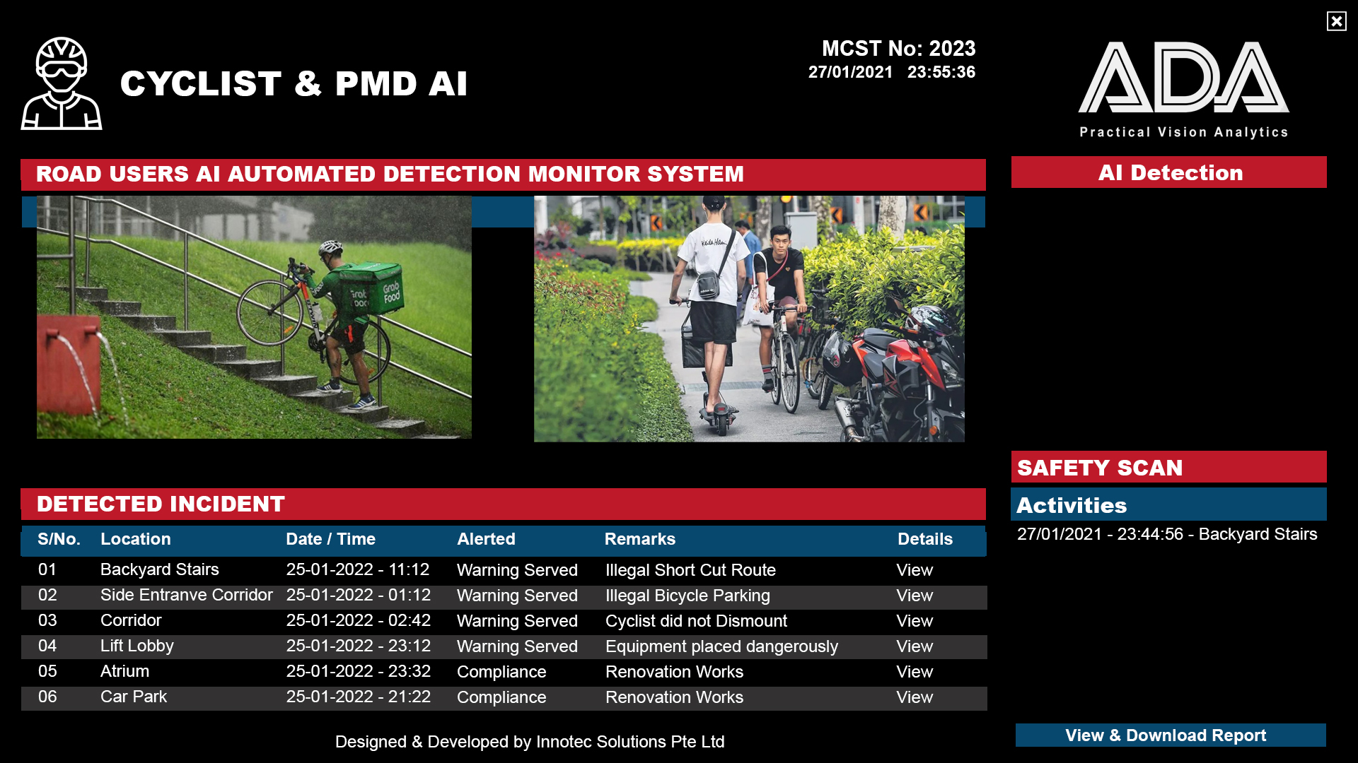 Ada Specific GUI-ADA Cyclist & PMD AI